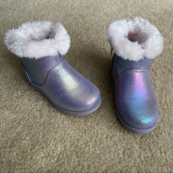 Cat & Jack Purple Iridescent Boots - Picture 1 of 6
